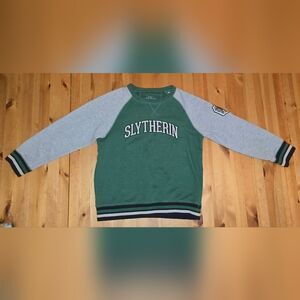 Universal Slytherin Green and Gray Kids Crewneck